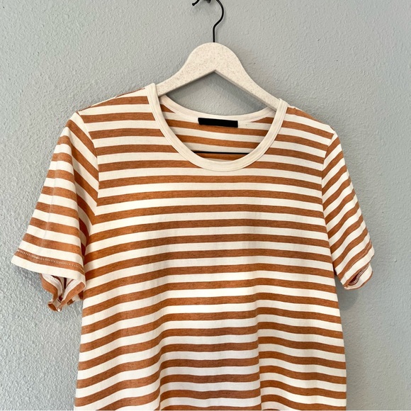 Jenni Kayne Canyon Stripe Cotton Yak Blend Short Sleeve Tee size large - Picture 3 of 7